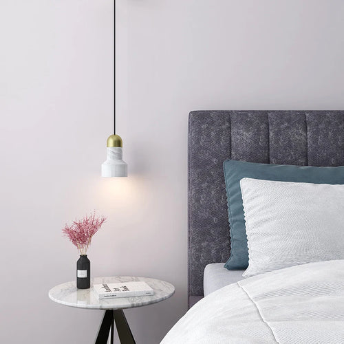 Design-Pendelleuchte aus Marmor für ein modernes und elegantes Ambiente - vue 5 sur 8