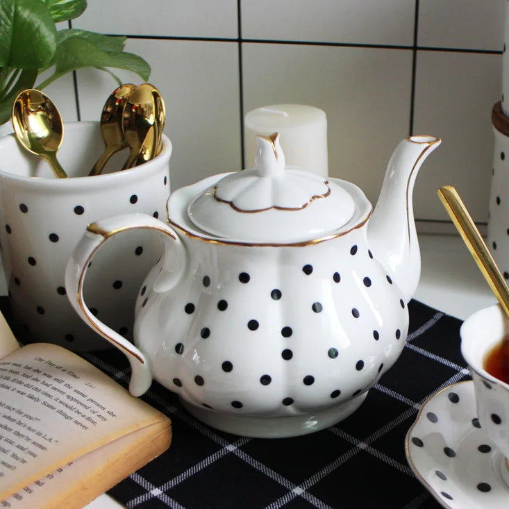 Service à thé anglais porcelaine fine peint main