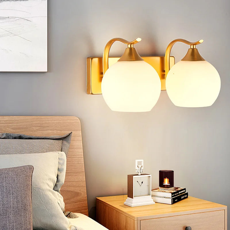 appliques murales led dorées nordiques modernes simples - vue 5 sur 8