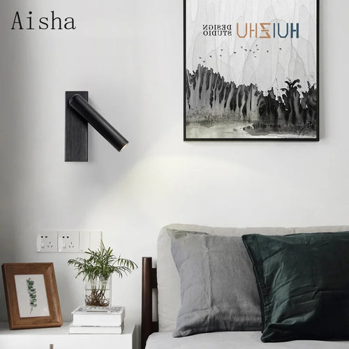 Moderne minimalistische drehbare LED-Wandleuchte zum Lesen - vue 3 sur 9