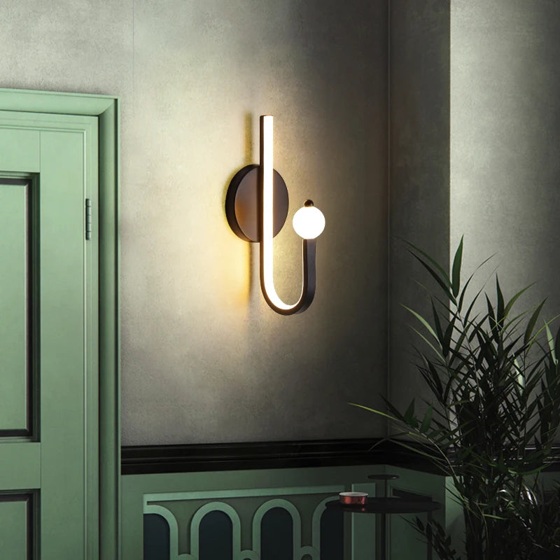 applique murale style nordique en cuivre doré pour hôtel et éclairage commercial - vue 5 sur 10