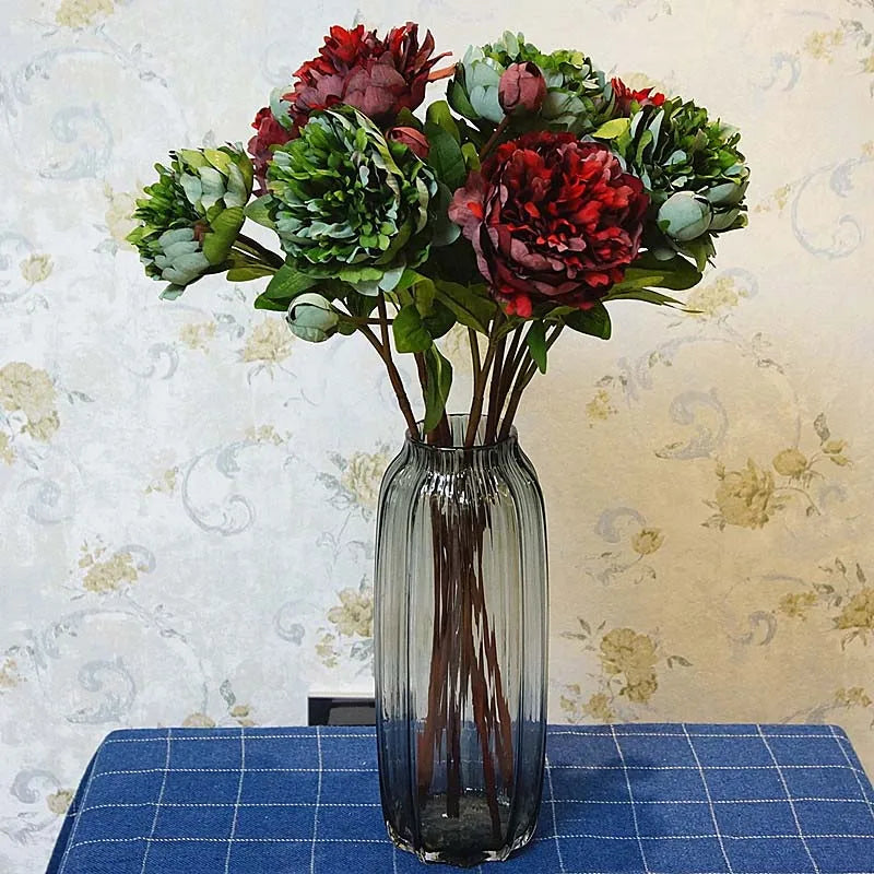 branche de fleurs artificielles de pivoine pour décoration élégante - vue 10 sur 13