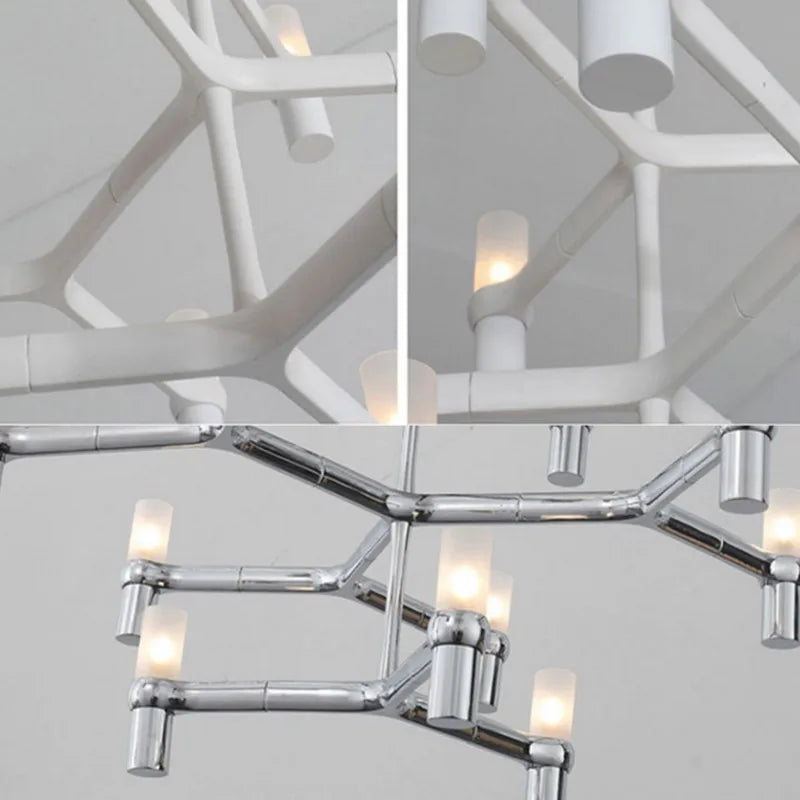 lustre moderne de luxe en métal éclairage suspendu réglable