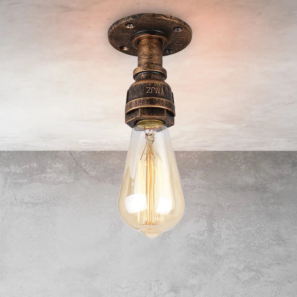 Suspension Loft Steampunk Vintage tuyau d'eau en métal - vue 9 sur 11