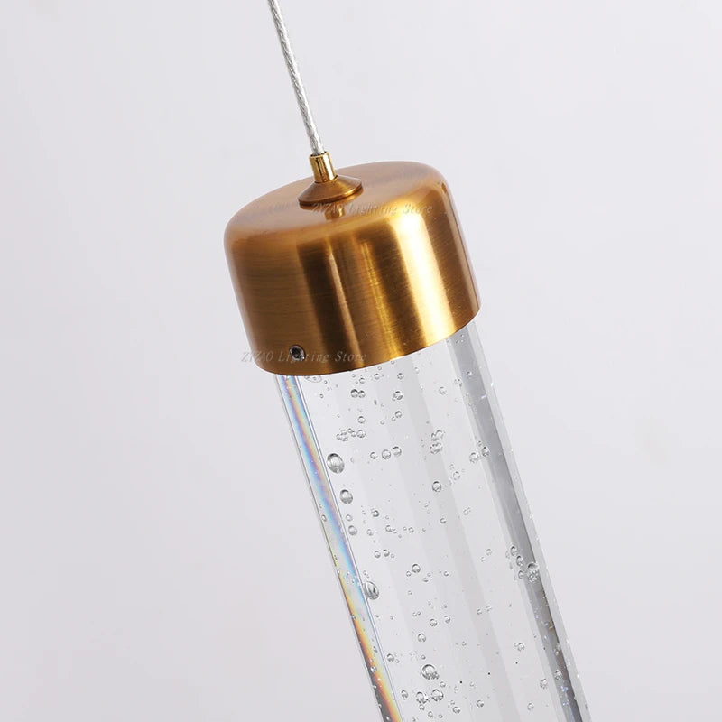 suspension moderne en cristal à bulles pour bars et cafés - vue 4 sur 9