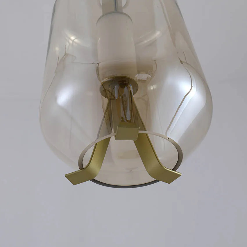 Vintage-Pendelleuchte aus Glas im nordischen Design kreativ - vue 6 sur 10