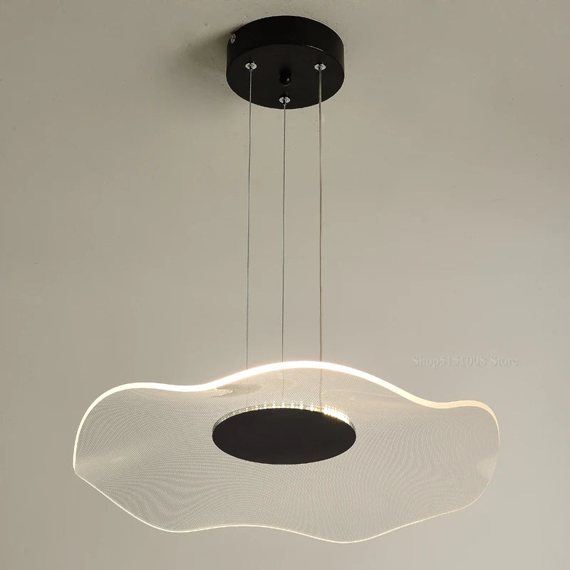 lampe led simple moderne lustre nordique feuille de lotus gradation