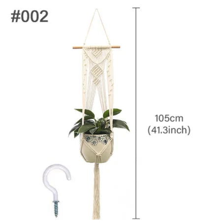 suspension en macramé pour pots de fleurs décoratifs - vue 14 sur 20