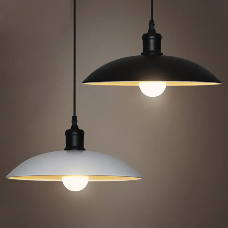 lampes suspendues vintage en fer forgé pour restaurant loft - vue 7 sur 10