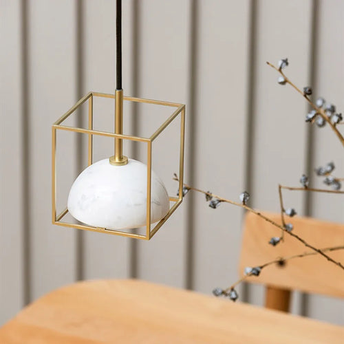 Moderner Kronleuchter aus Naturstein für minimalistische Dekoration - vue 2 sur 9