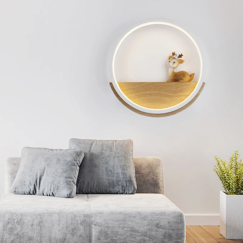 applique murale moderne led avec motif de cerf