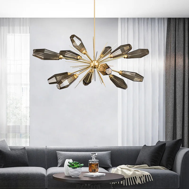 lustre en verre créatif design post-moderne minimaliste élégant - vue 4 sur 8