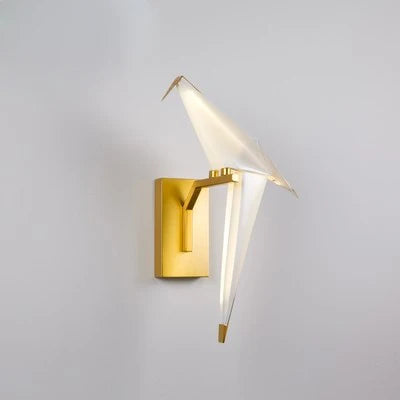 Postmoderne LED-Wandleuchte aus Eisen und Acryl mit Vogeldesign - vue 10 sur 21