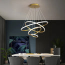 Moderner LED-Kronleuchter aus Acryl mit Leuchtring