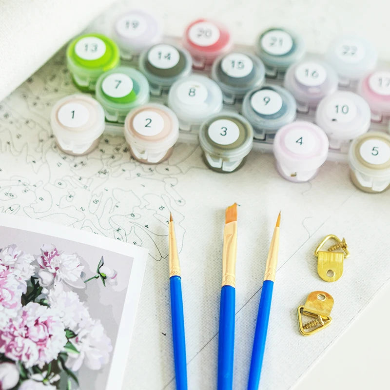 kit peinture par numéros vase romantique pour décoration artisanale - vue 8 sur 7