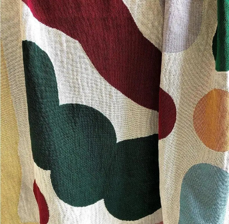 Plaid coton motif rayures style bohème salon voyage - vue 5 sur 5