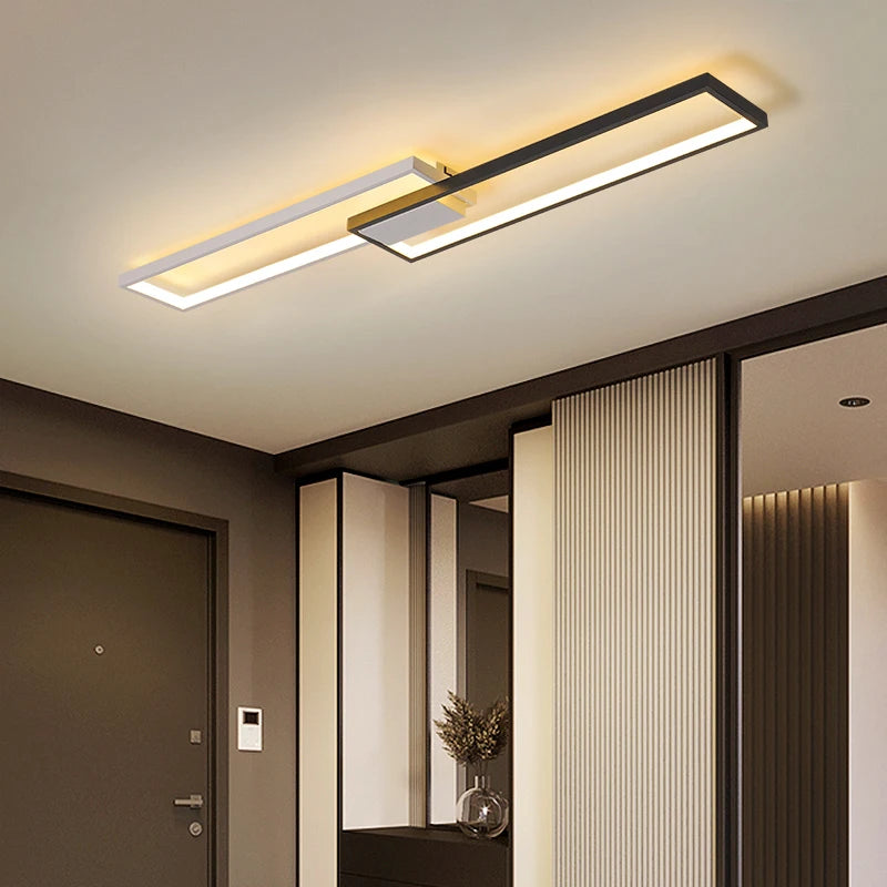 lustre led rectangulaire moderne minimaliste décor maison