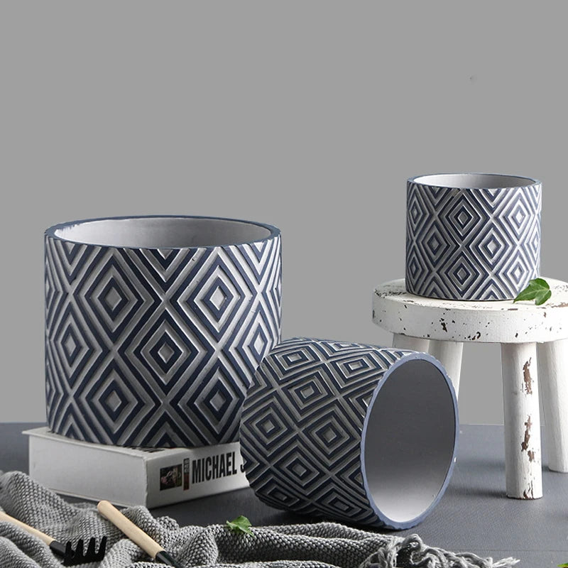 moule en silicone pour fabriquer des pots de fleurs décoratifs