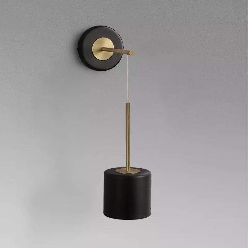 Aisilan appliques murales suspendues de luxe applique murale suspendues noires et dorées 5W luminaire LED pour chambre à coucher et étude - vue 3 sur 7