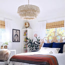 Moderne Pendelleuchte aus Baumwolle mit Quasten im nordischen Design