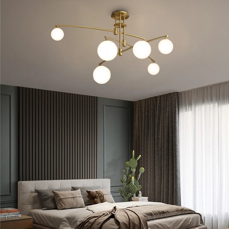 Moderne Pendelleuchte aus Metall und Glas für den Innenbereich - vue 4 sur 18