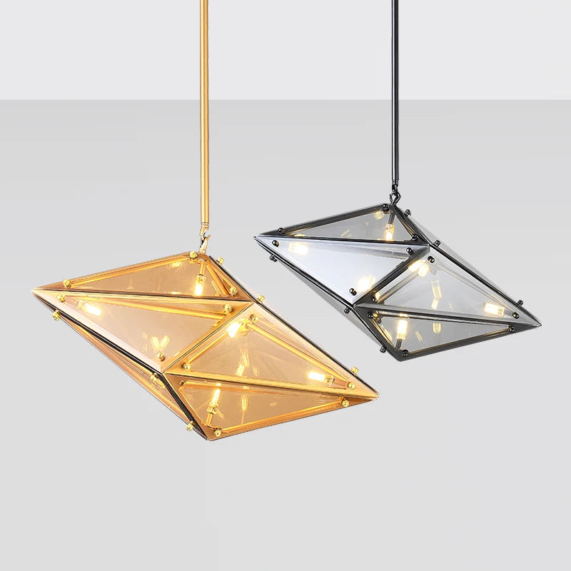 suspension luxueuse en verre de style moderne - vue 4 sur 10