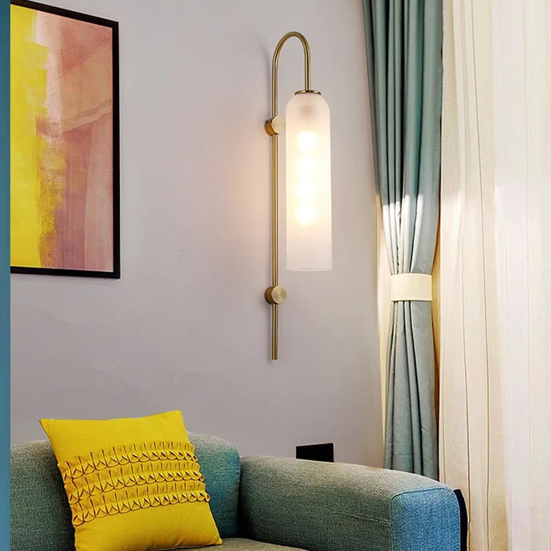 suspension moderne avec abat-jour en verre transparent led - vue 5 sur 25