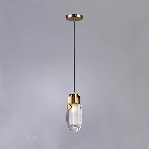 Moderne Kristall-Pendelleuchte mit dekorativem LED-Licht