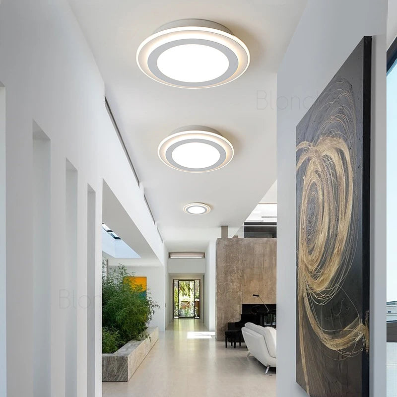 plafonnier nordique moderne à leds acrylique pour décoration intérieure - vue 6 sur 10