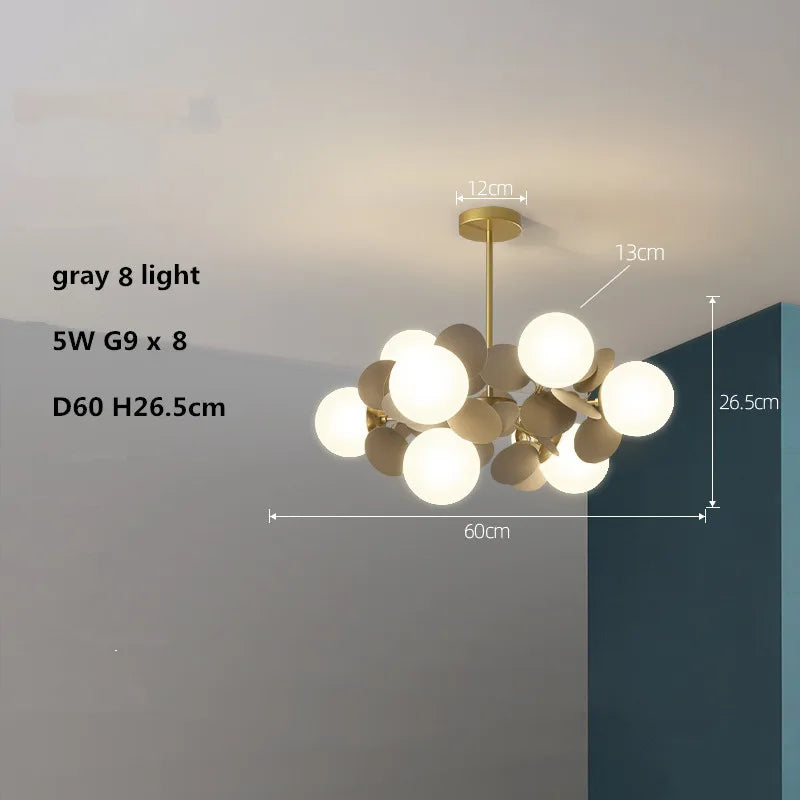 Kronleuchter LED-Glasglobus aus farbigem Acryl für Kinder - vue 16 sur 24