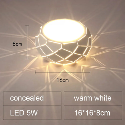 Moderne LED-Deckenleuchte Einfachheit 5 W 12 W - vue 19 sur 18