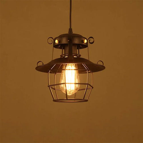 rétro vintage en fer forgé industriel lustre abat-jour antique plafonnier famille café restaurant (pas d'ampoule)