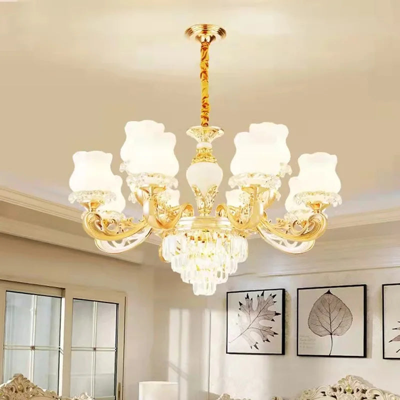 lustre moderne en cristal pour un éclairage élégant et raffiné - vue 4 sur 12