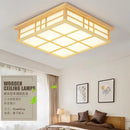 Japanische LED-Deckenleuchte aus Holz für stilvolle Beleuchtung
