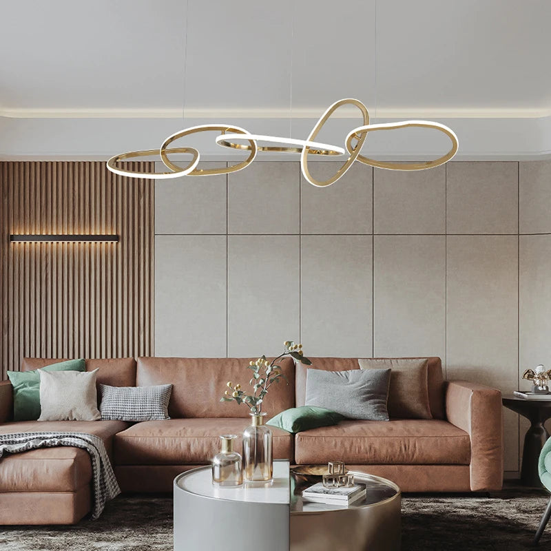 plafonnier led suspendu design moderne pour intérieur décoratif - vue 6 sur 9