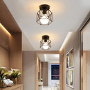 Retro Deckenleuchte Gold Metall LED für Balkon und Flur