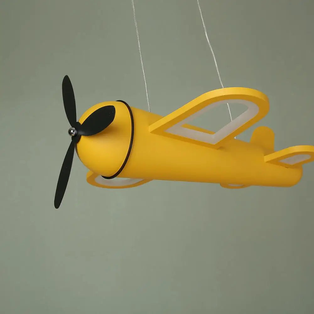 lustre moderne avion pour chambre d'enfants décoration lumineuse - vue 3 sur 8