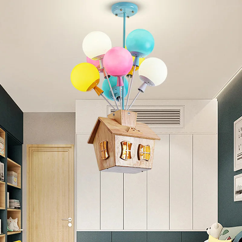 Lustre enfant en forme de ballon - vue 6 sur 9