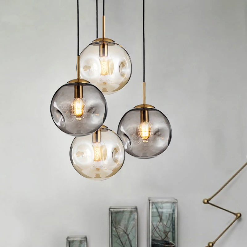 Vintage LED-Pendelleuchte im Loft-Stil für Leuchte - vue 3 sur 8