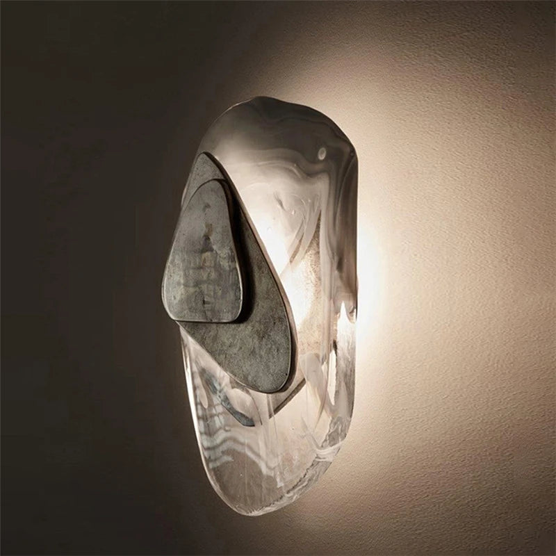 applique murale led en cristal nordique pour divers espaces - vue 6 sur 8