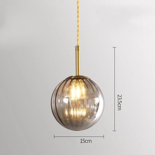 Moderne LED-Pendelleuchte aus Glas, schlichtes Design - vue 9 sur 12
