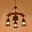 lustre ancre en bois style rétro pour café et restaurant