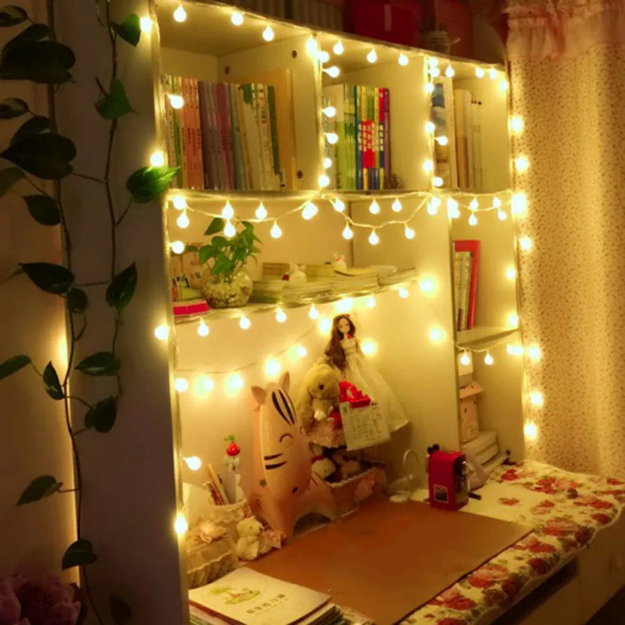 guirlande lumineuse féerique flocons étoiles décoration fête Noël - vue 7 sur 12