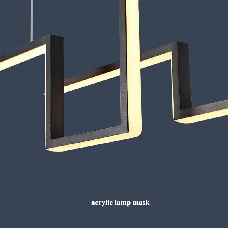 lustre géométrique post-moderne nordique led pour restaurant - vue 7 sur 8