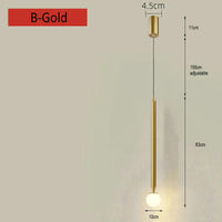 Kreative, schlichte Pendelleuchte mit langem Kabel aus Glas und Aluminium