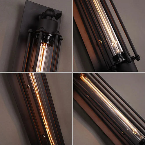 Amerikanische Retro LED-Wandleuchte für Balkon, Restaurant und Café - vue 4 sur 7