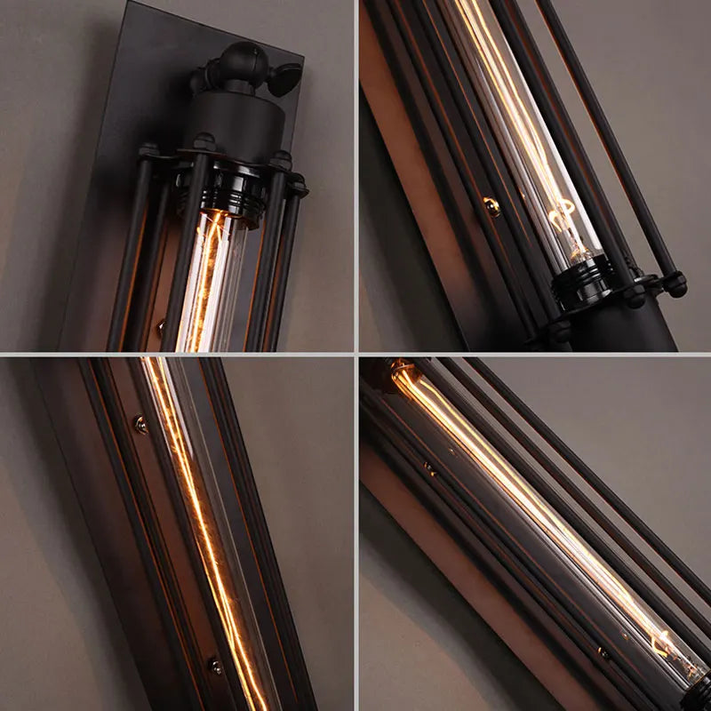 Amerikanische Retro LED-Wandleuchte für Balkon, Restaurant und Café - vue 3 sur 7