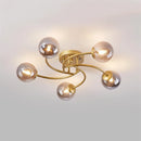 Schlichte nordische Glas-Deckenleuchte mit moderner LED