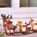 bougeoir en métal rétro éléphant fait main décoration de Noël