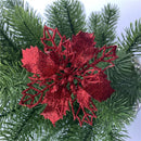 décoration suspendue fleur pailletée pour arbre de noël